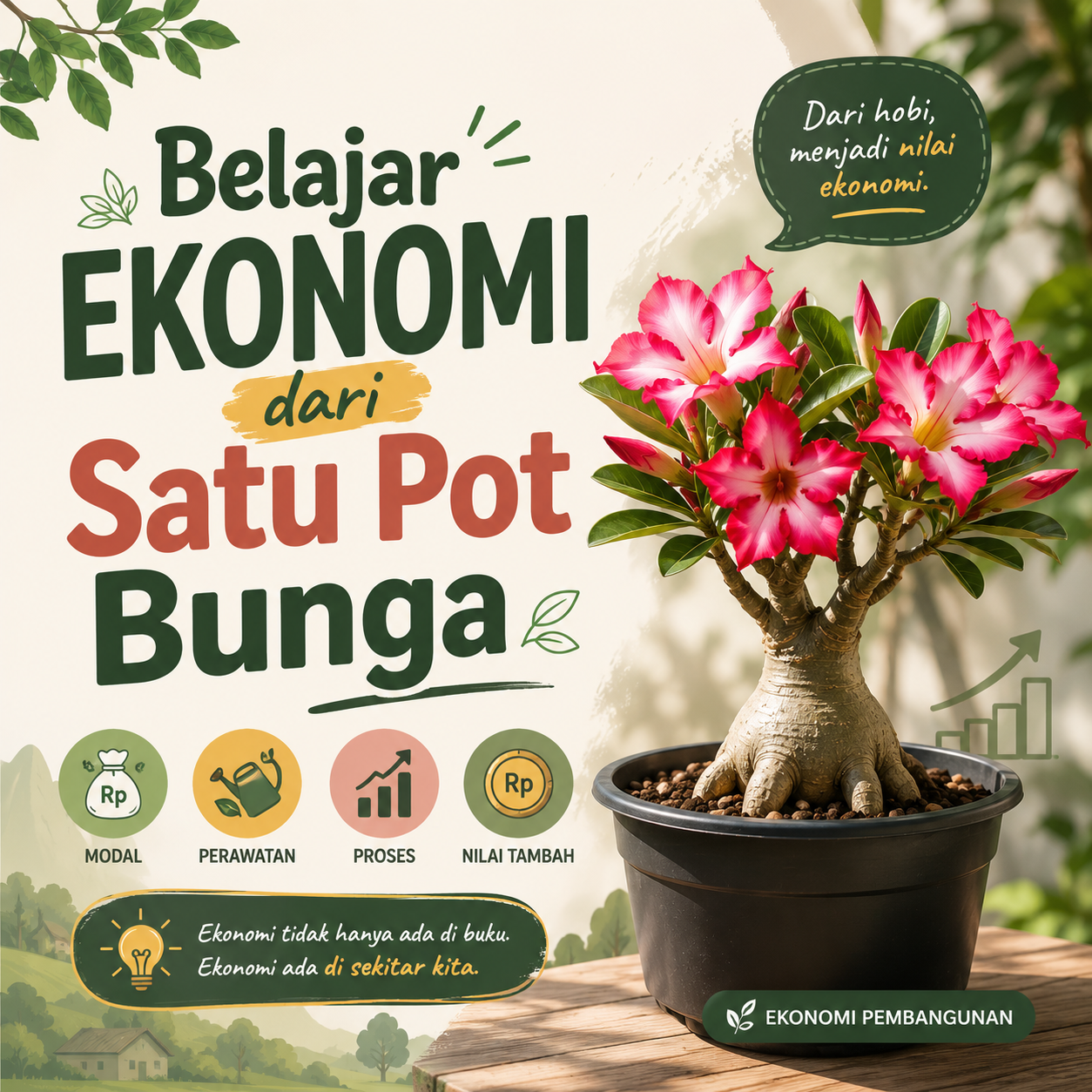 Belajar Ekonomi dari Satu Pot Bunga